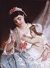 Emile Munier Distracting the Baby painting